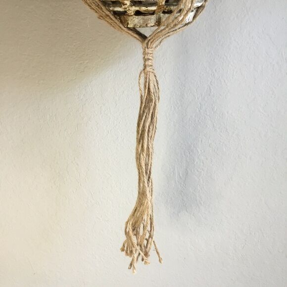Macrame hanging plant holder natural rustic boho decor - Picture 2 of 5